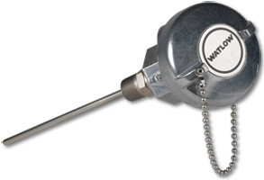 Watlow RTD Sensor Style RR Style RTD with Double Fitting, .250 DIA., Mineral Insulated, Cast Aluminum Head, 56" Stem