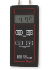 Digital manometer, range 0-200.00" w.c., air velocity/flow modes