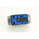 Flomec G2 Series Turbine Flow Meter, 2" #150 ANSI Flange, Battery Powered Display, Stainless Steel Body for Petro Chem, Fuel, Water, and Solvents