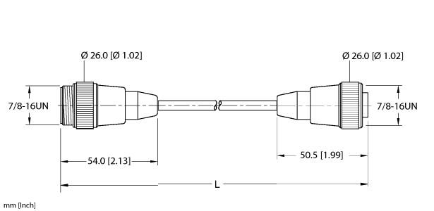 Turck Actuator and Sensor Cable, Extension Cable (RSM RKM 30-6M)