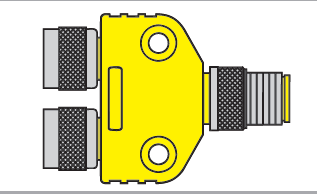 Turck Actuator and Sensor Splitter, 2 Branch (VB2-FSM 4.4/2FKM 4)
