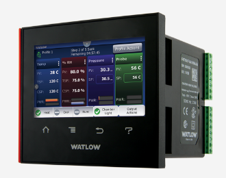 Watlow 1/4 DIN Watlow F4T Touchscreen Single Loop Controller w/Data Logging w/Encrypted Files, Graphical Trend Charts & Batch Processing