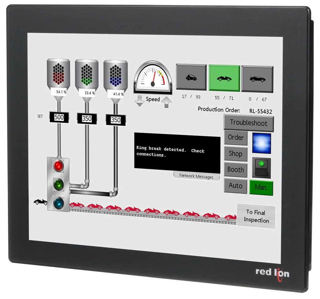 CR1000 & CR3000 Series 15" HMI with 4 Serial, 2 Ethernet, 2 USB Host, USB Device, Web server and Data Logging