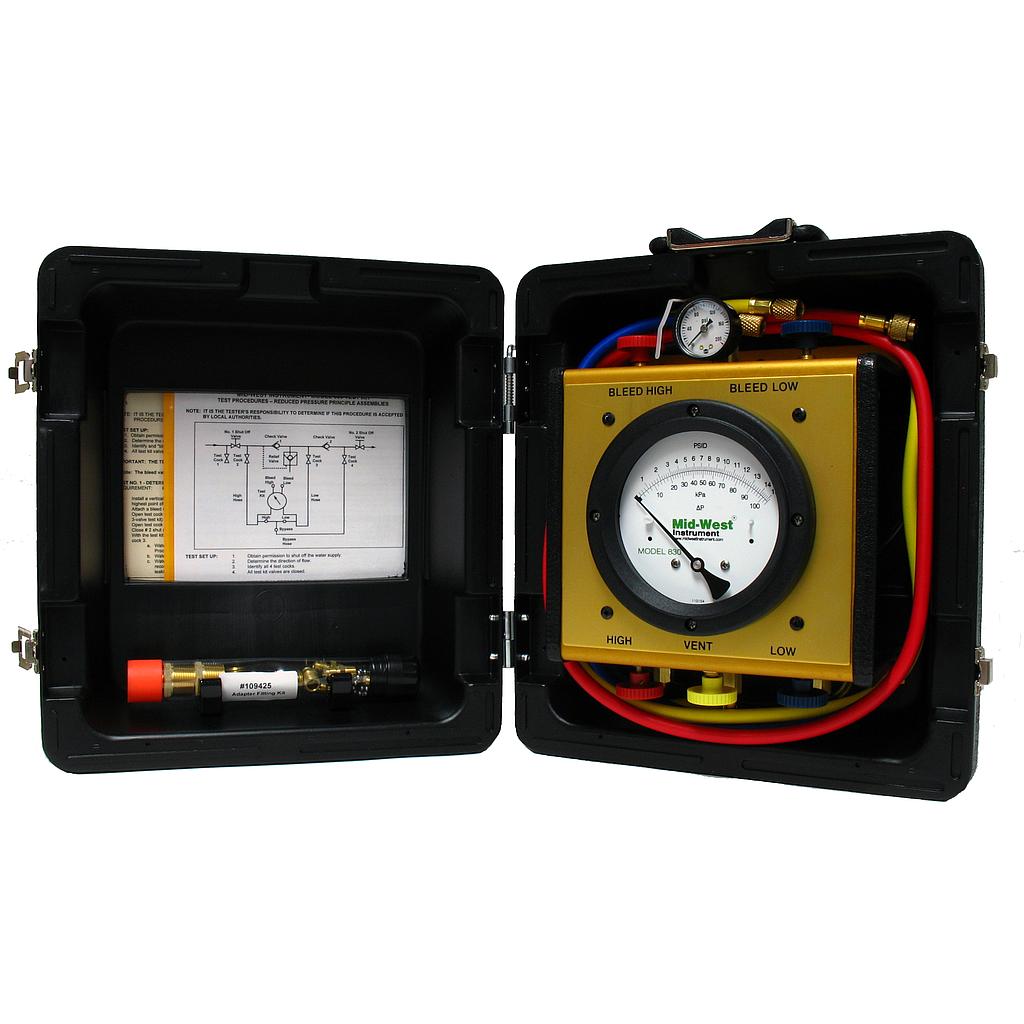 Mid-West Backflow Test Kit, 5-Valve Gauge