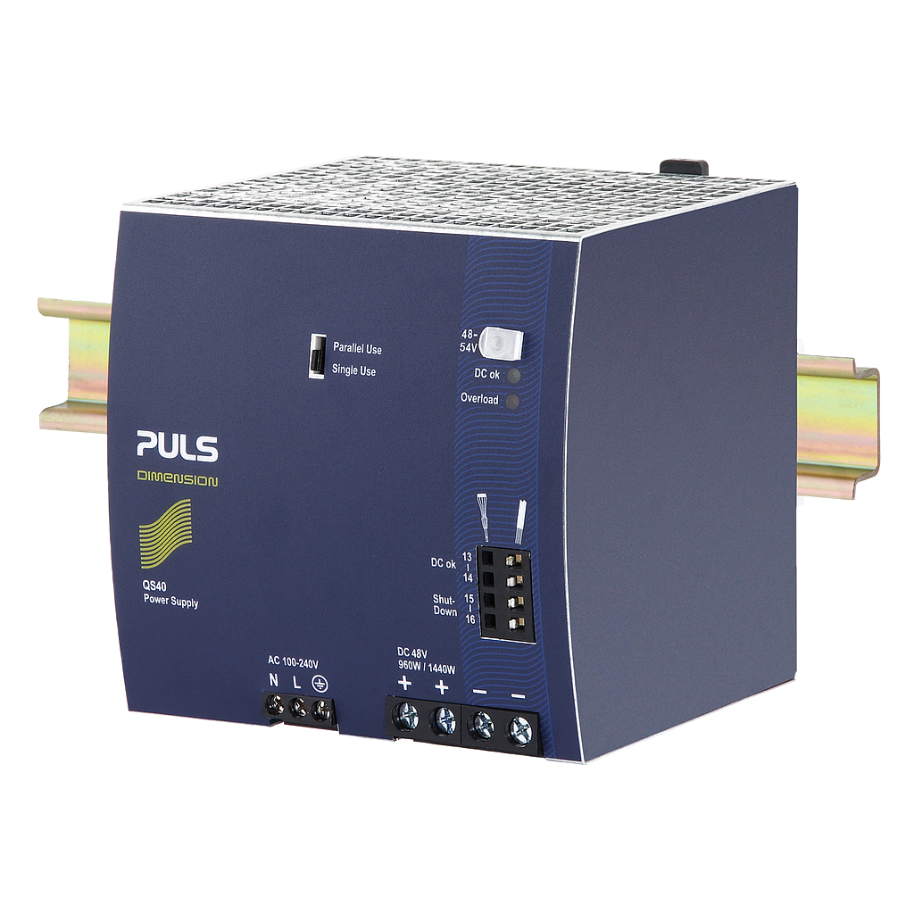 PULS Power Supply, 960W, 100-240VAC 1PH, 48-54VDC, 20-17.8A