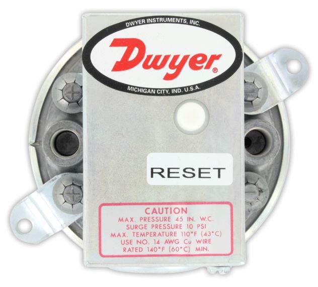 LOW DIFFERENTIAL PRESSURE SWITCH 1.40-5.5" WATER COLUMN