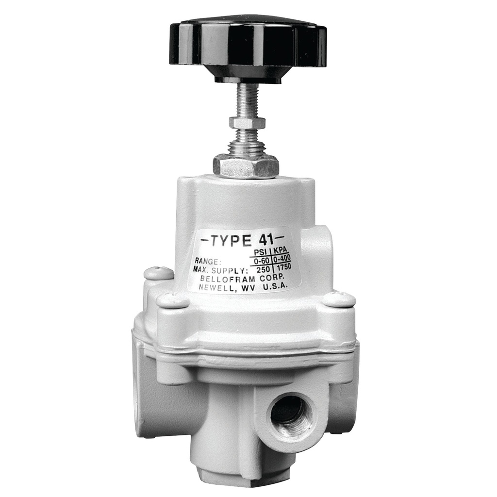 Bellofram T41-2 Adjustable Precision Regulator (with Bonnet Vent Port), 1/4" NPT, 0-100 psi