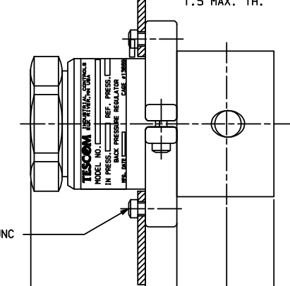 Tescom FLUID PRESSURE REGULATING VALVE, 1/4" NPT INLET & OUTLET PORT, 316 SST BODY AND DOME MATERIAL