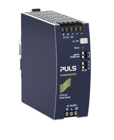 PULS Power Supply, 480W, 100-240VAC  1PH, 48-56VDC, 10-8.6A
