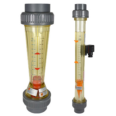 KSM Series Plastic Flowmeter w/ Switch, Trogamid, .0.88-8.8GPM Range, 1.5"