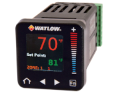 Watlow Package Size 1/16th DIN Panel Plus Model Primary Function C = PID Controller with Universal input Power Supply 1 = 100 to 240VAC Output 1 and 2 FC - Out1 = Universal Process : Out2 = Switched DC Communications B = Bluetooth Auxiliary Control Functions L = Integrated Limit Controller with Universal Input Output 3 and 4 AJ - Out3 = None : Out4 = Mech Relay 5A, SPST-NO Model Selection P = PM PLUS standard (isolated input 1, input 2 is always isolated) Custom Options WP = Logo Face Plate
