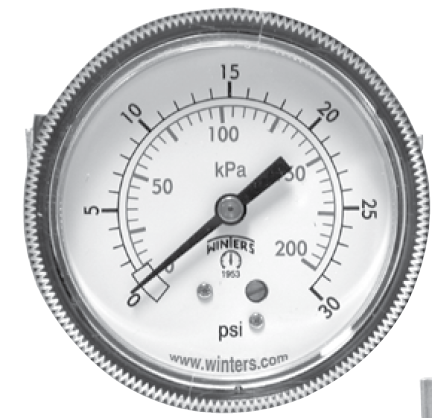 90 SERIES PANEL MOUNTED GAUGE STEEL 2'' 0-700 KPA 1/8'' NPT CBM BR SOCKET