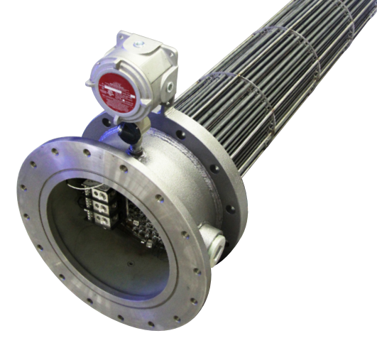 Watlow 14" Flanged Tubular Heater, 480 VAC, 65000W, 72 Elements, 85" Immersion