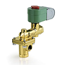 ASCO 8377 SERIES SOLENOID VALVE, 3 WAY NORMALLY CLOSED FOR FUEL OIL, 0-100PSI, 3/8"NPT, BRASS BODY