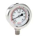 400 Series Stainless Steel Dry Pressure Gauge, -30 inHg to 0 to 160 psi