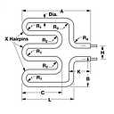 Watlow Watrod Heater, 120vac, 1200 watt
