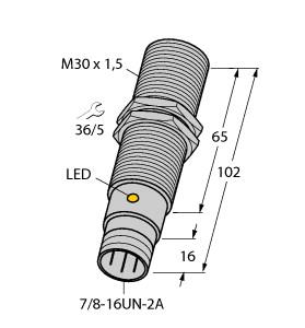 Turck Inductive Sensor, With Increased Temperature Range (BI10-EG30-AZ3X-B1131/S120)