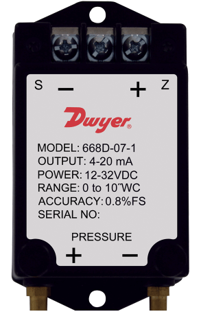 Dwyer Series 668B/D Compact Differential Pressure Transmitters