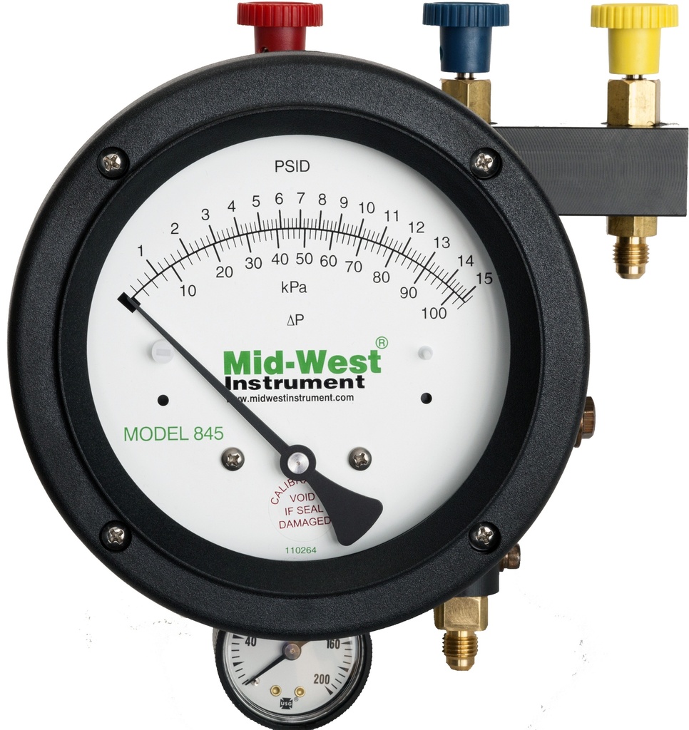 Mid-West Backflow Test Kit, 3-Valve w/Case and Fittings