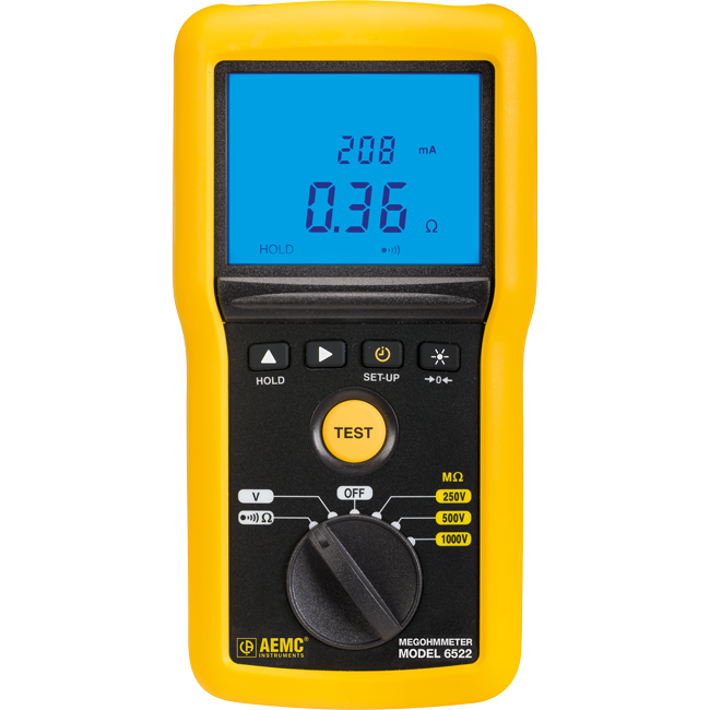 AEMC 6522 Megohmmeter | 250V, 500V, 1kV