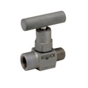 Mini Valve, Hard Seat, 1/4 NPT Male - 1/4 NPT Female, 316 SS, 0.172" Orifice, Non-Rotating V Tip Stem, EPDM 80 O-Ring, 1" Round Knurled Handle