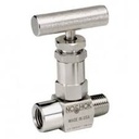 100 Series, Hard Seat Needle Valve,  Non-Rotating V Tip, 1/4" NPTM X 1/4 NPTF PANEL MOUNT