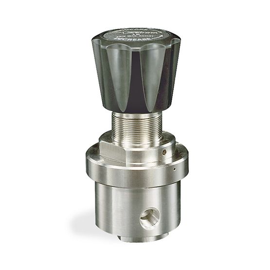 TESCOM BACK PRESSURE REGULATOR, 316SS BODY, 1.28"HG - 15PSIG INLET, 1/4"NPT PORTS,  Cv=.04, DOME LOADED OPTION