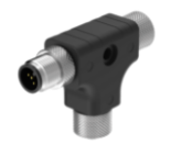 M12 Quick Disconnect T Splitter Connector (CSB-M1250M1250-T)