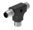 M12 Quick Disconnect T Splitter Connector (CSB-M1250M1250-T)
