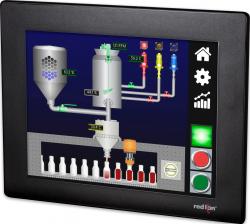 HMI 4.3 inch, with 3 Serial, 1 Ethernet, 1 USB Host USB Device, Web Server, Data Logging, No Logo