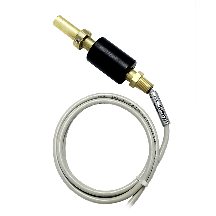 Barksdale Brass Single Point Level Switch, High Current Rating, Brass / BUNA, 1/8" NPT, SPDT Switch, 5m PVC Cable, 1A, 140 VAC/DC