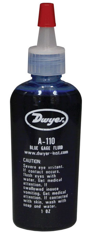 1 OZ DISPENSER BOTTLE OF BLUE GAGE FLUID