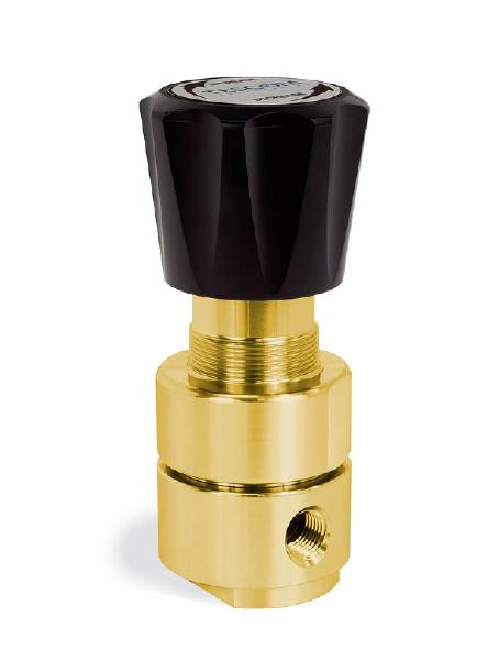 Regulator Pressure Reducing,Brass,  0-250# Outlet Pressure, Max InletPressure 500 psig 34.5 bar, 1/4" Gauge Port, 1/2"NPT Inlet & Outlet Port, Teflon O-ring