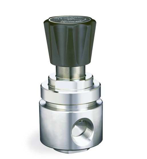 FR-2000 SERIES PRESSURE REDUCING REGULATOR, 316SS BODY, 0-150PSIG OUTLET PRESSURE, NPTF PORTS, 1/2" IN AND OUT, MAX INLET PRESSURE 500PSIG, 1/4" GAUGE PORT AT 90 DEGREES