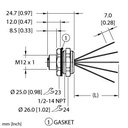 Turck Actuator and Sensor Receptacle, Front Mount (EFKBH-A5.500.2-0.5)