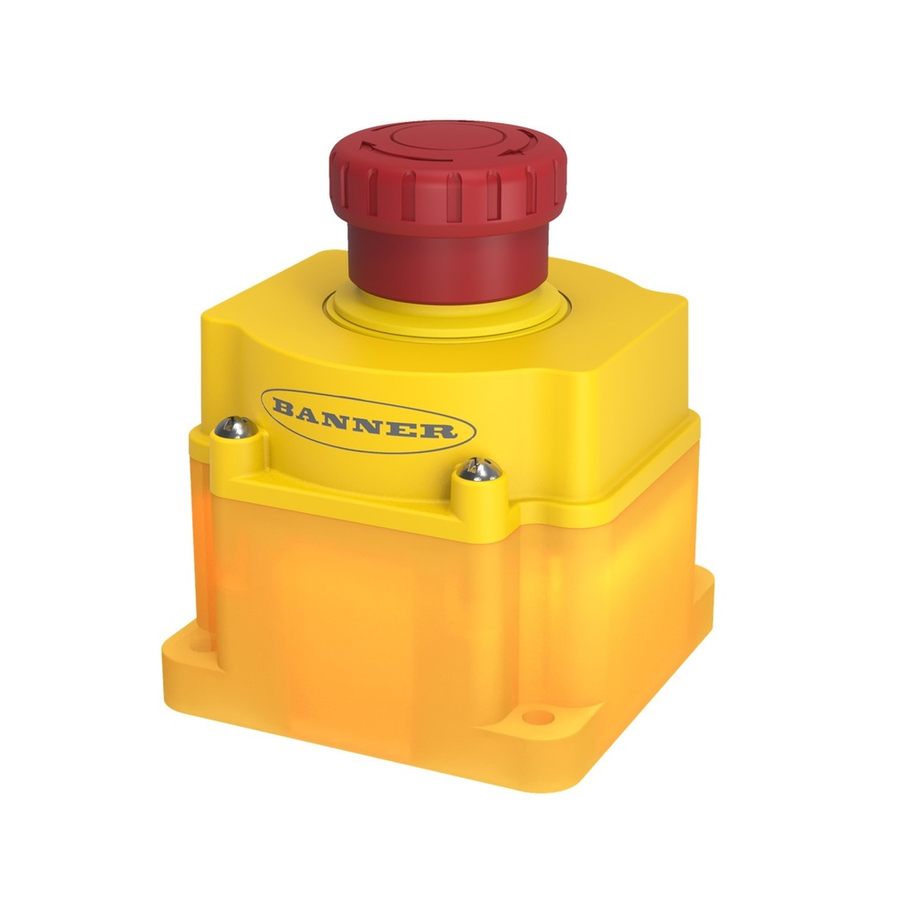 Emergency Stop With Isd: Flush Mount 40 Mm Push Button (SSA-EB1PLYR-0DED1Q8R)