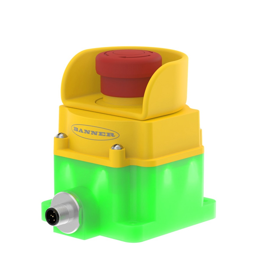 Emergency Stop With Isd: Flush Mount 40 Mm Push Button (SSA-EB1PLGRS1-0DED1Q8)