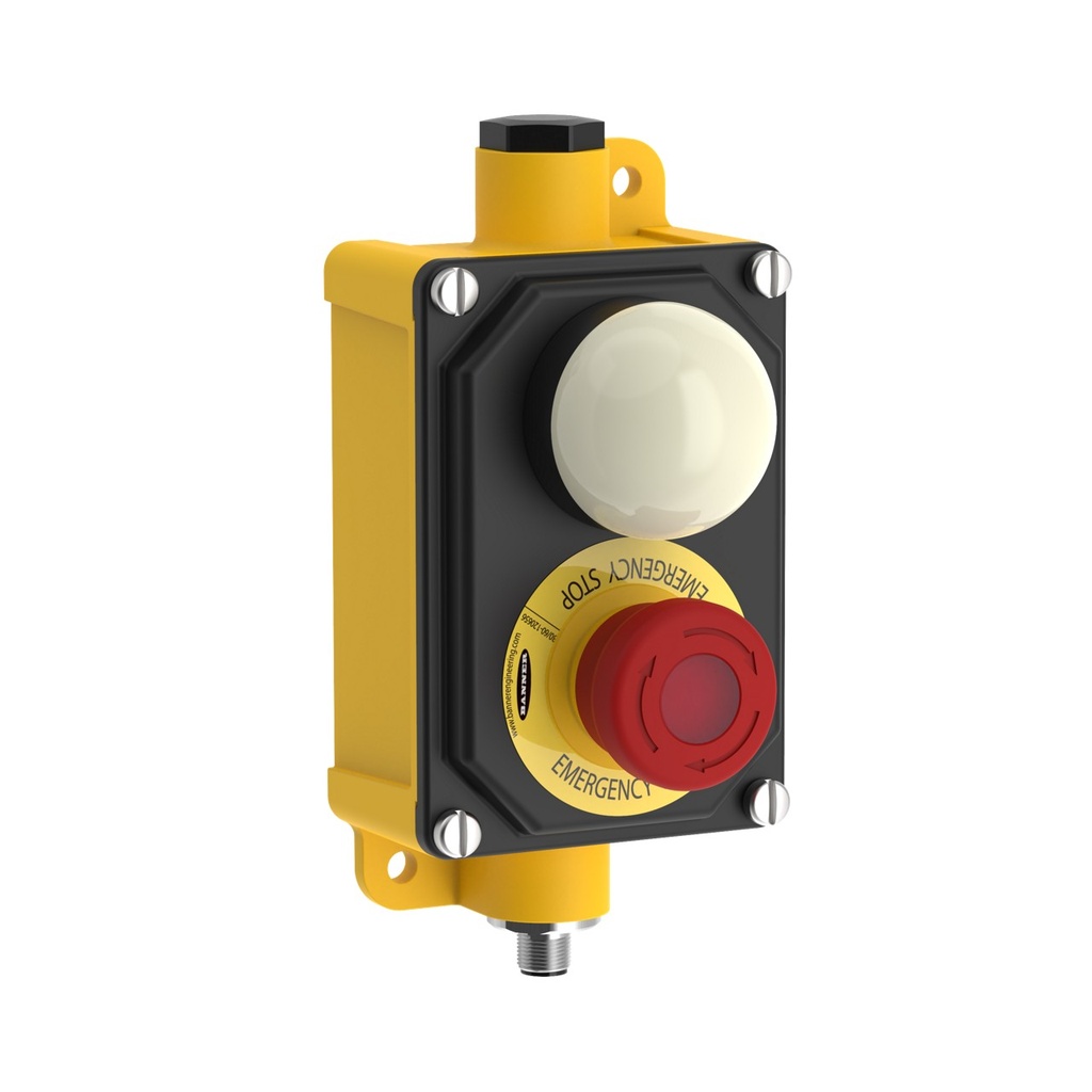 Illuminated E-Stop Button (Push On) (SSA-EB1PL2-12EB1Q12K50LT)