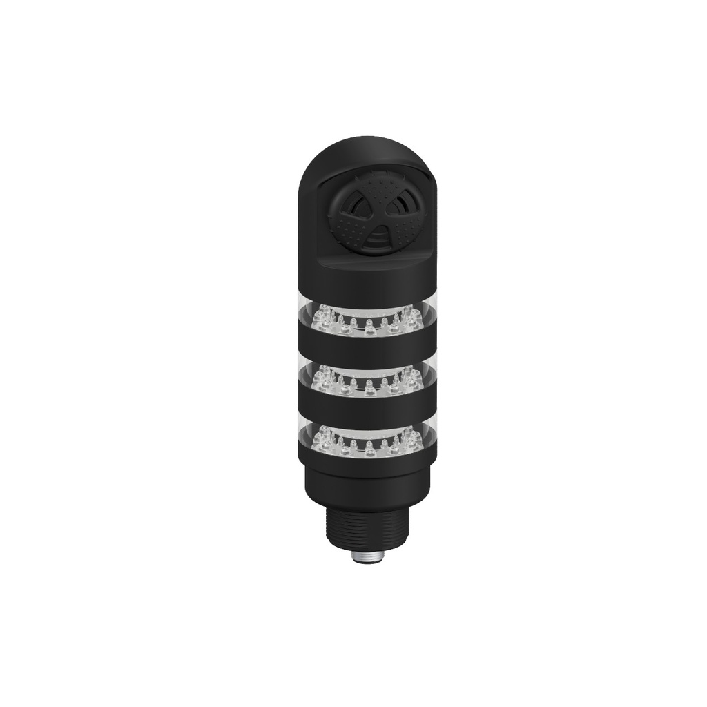 Tl50 Pro Tower Light With Sealed Loud Audible, Beacon Black Housing: 3 Lighted Segments (TL50PBL3ALSQ)