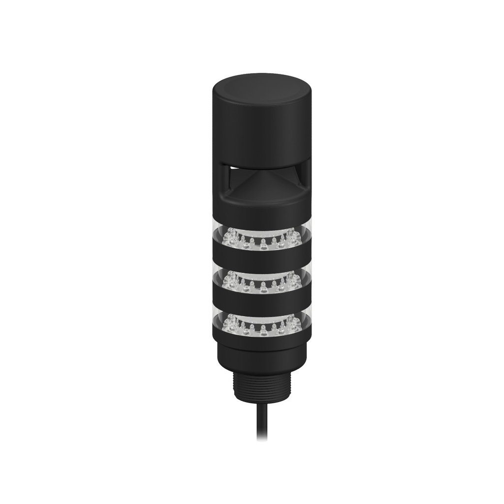 Tl50 Pro Tower Light With Sealed Omni-Directional Audible, Beacon Black Housing: 3 Lighted Segments (TL50PBL3AOS)