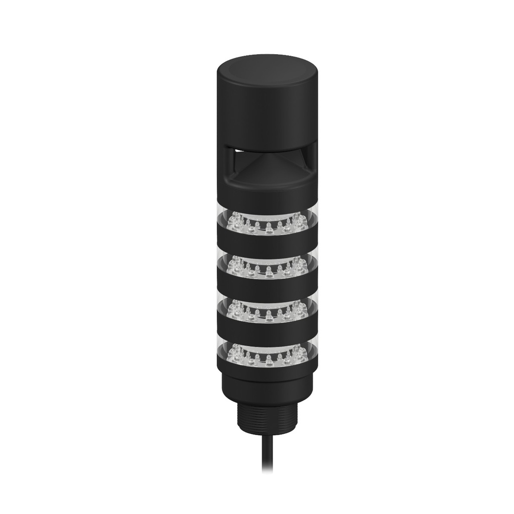 Tl50 Pro Tower Light With Sealed Omni-Directional Audible, Beacon Black Housing: 4 Lighted Segments (TL50PBL4AOS)