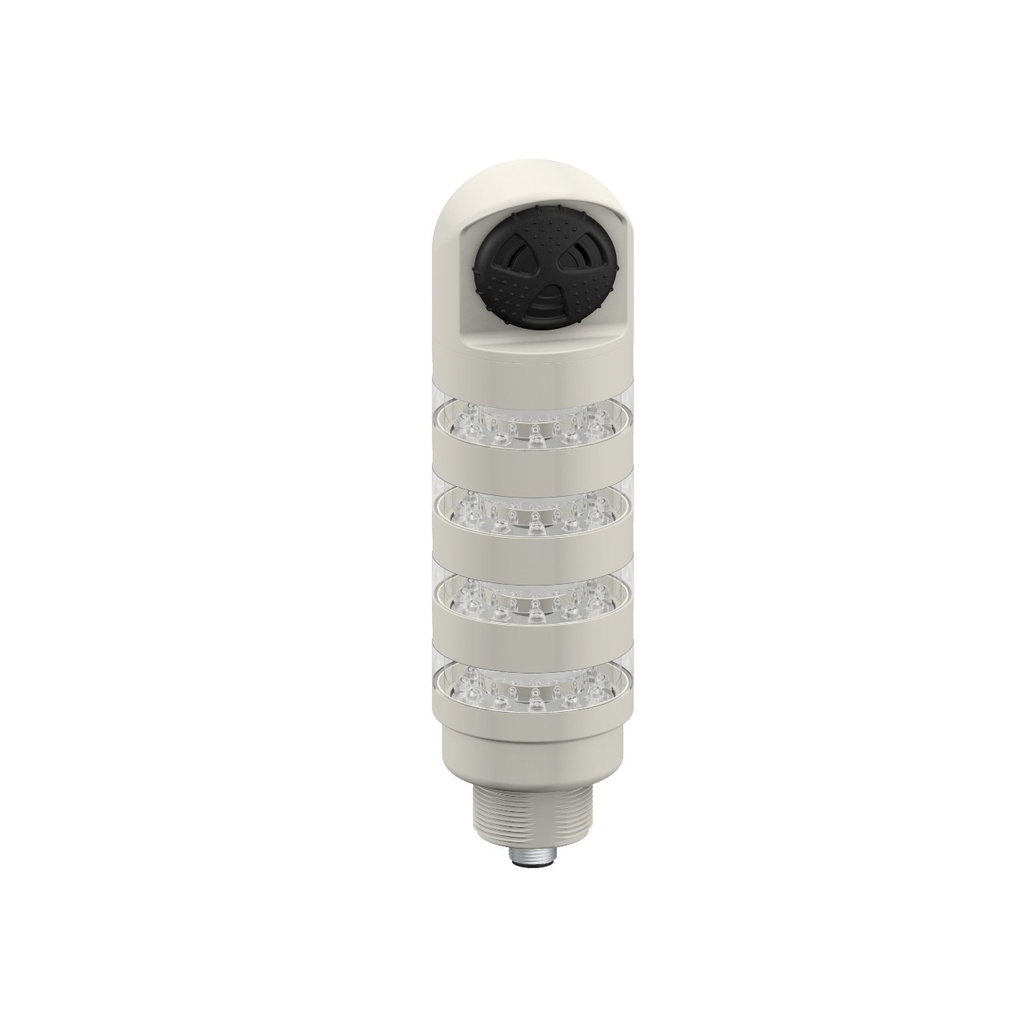 Tl50 Pro Tower Light With Sealed Loud Audible, Beacon, Gray Housing: 4 Lighted Segments (TL50PBL4ALSCQ)