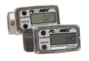 Flomec A1 Series, Paddlewheel Flow Meter, Low Flow, Battery Powered Display, Nylon Body for Water and Non-Aggressive Chemicals, 1" NPTF, Gallon UoM
