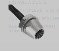 Bulkhead Connector 8-Pin Euro Female QD with 10ft Wires (PMEF-810D)