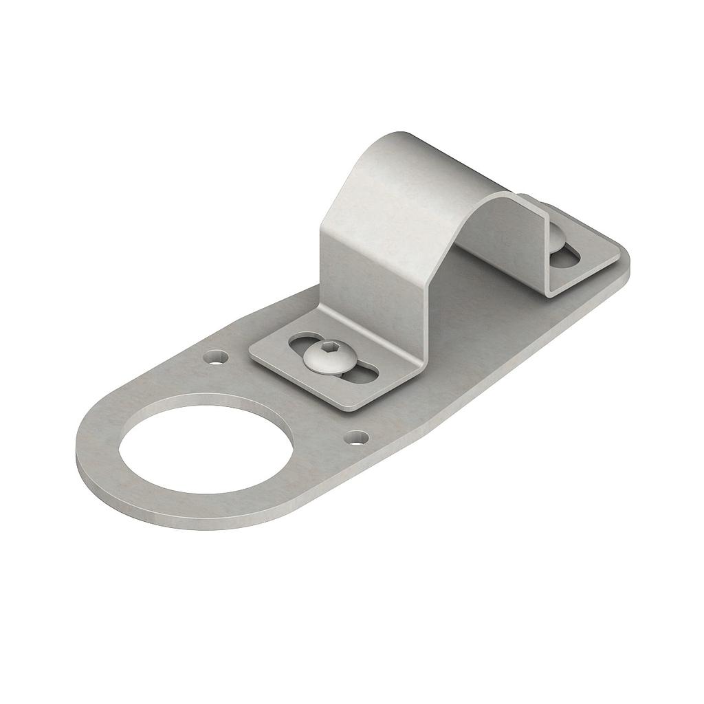 Bracket: V-Clamp Flat with Fasteners for Mounting Sensor with 30mm Threads to Pipe or Extrusions 32.6mm (1.28in) (SMB30FVK)
