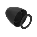 Streamlined Black Acetal Stand-Off Pipe Adaptor/Cover with M30x1.5 Threads for use with K50 EZ-LIGHT (SA-M30E12)