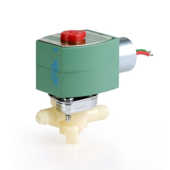 260 Series Corrosion-Resistant Plastic Solenoid Valve (8260), 1/4" NPT, Engineered Plastic, 2 Way-2/2 NC