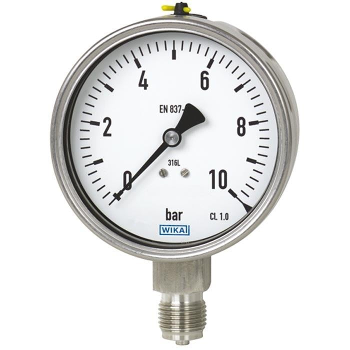 Wika 232.53 Series 2" SS Dry Pressure Gauge, 0 to 15 psi, 1/4 NPT, LM