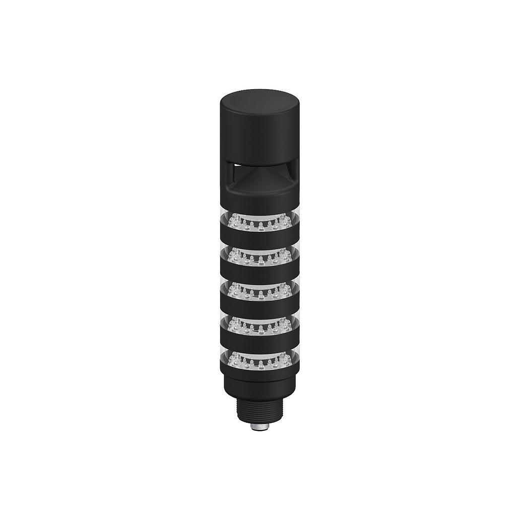 TL50 Pro Tower Light with IO-Link Sealed Omni-directional Audible with Volume Adjust, Beacon Black Housing: 5-Segment (TL50BL5AOSIKQ)