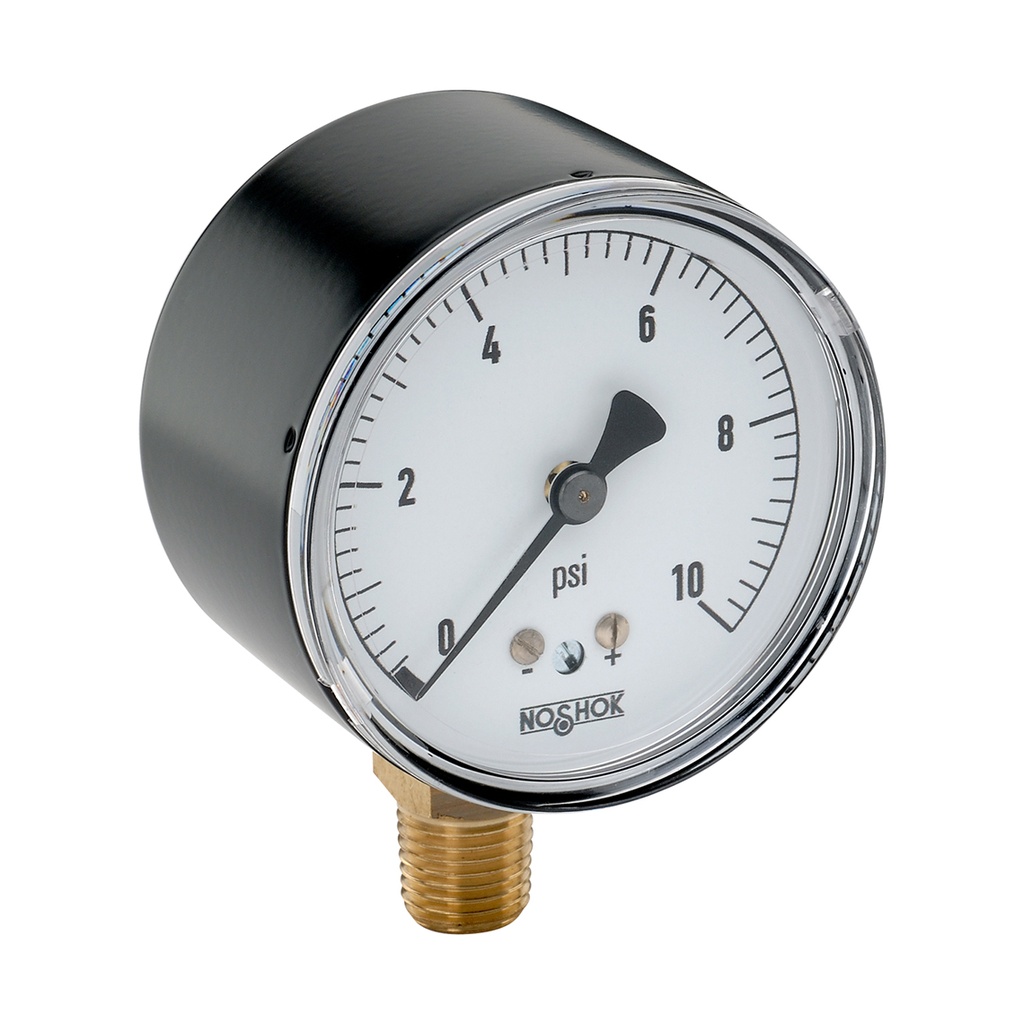 200 Series Low Pressure Diaphragm Dry Pressure Gauge, 0 psi to 3 psi